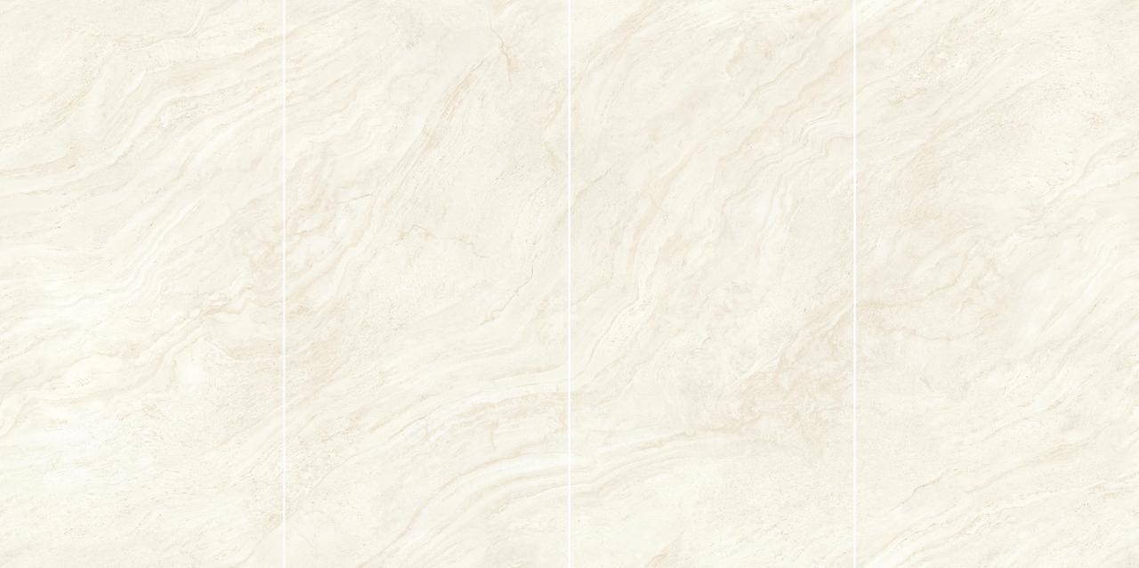 Travertino Halo White Hammered 160x320 - 6mm Kit Endless